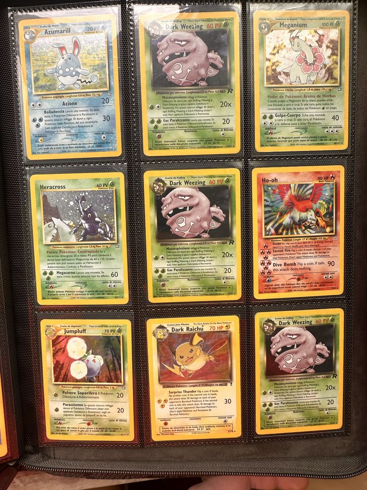 Cartonase pokemon 1999-2000 jungle fossil base set