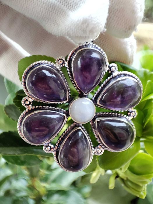 925 Pandantiv argint cu ametist