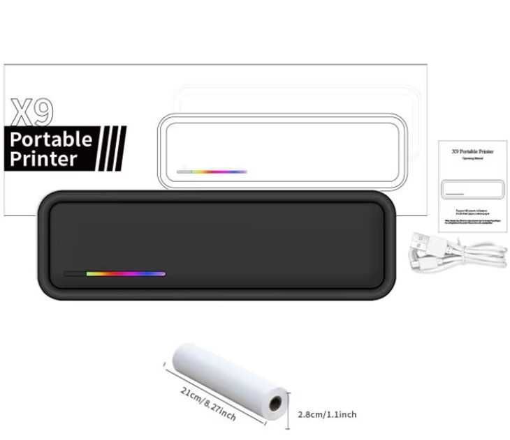 Imprimanta Termica Portabila A4, VALA® X9, Bluetooth