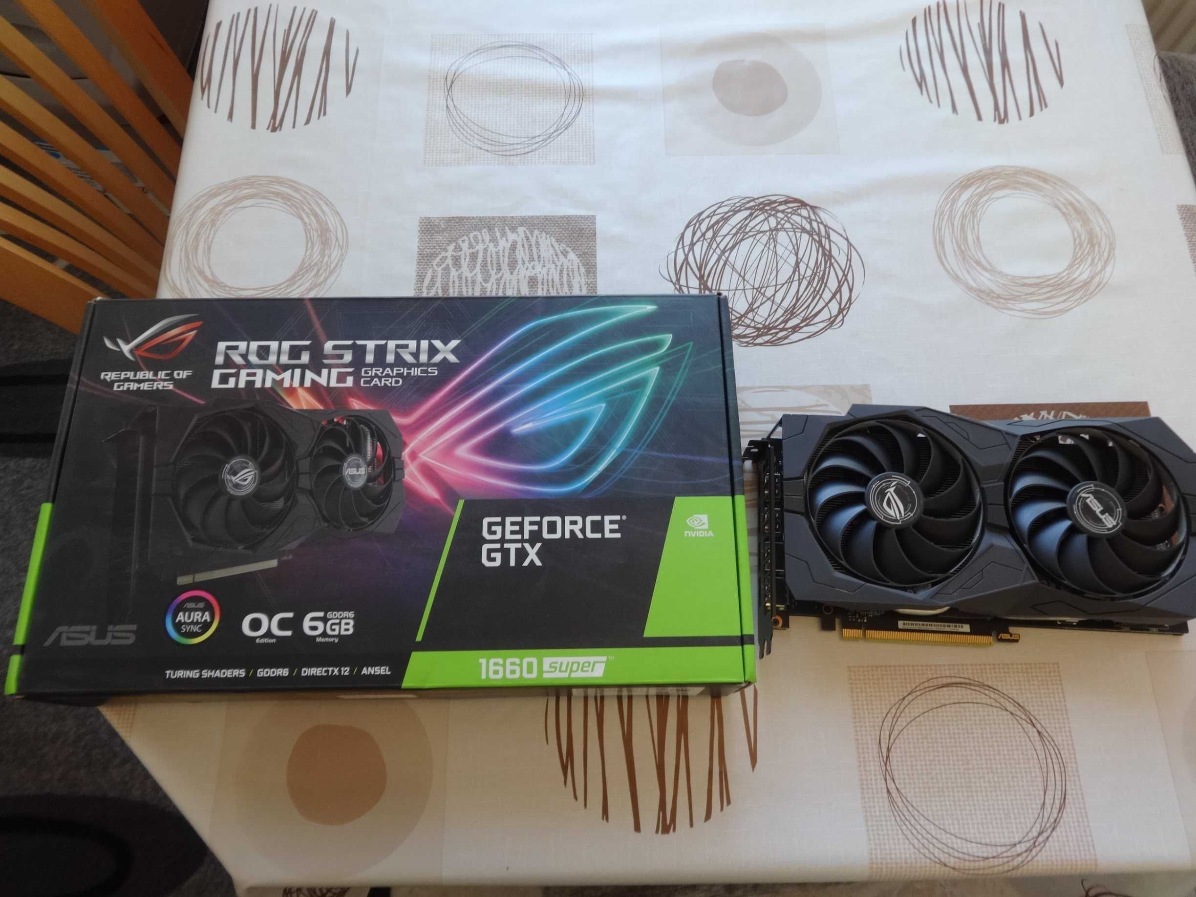 Геймърска Видеокарта ASUS ROG Strix GeForce GTX 1660 SUPER 6GB GDDR6