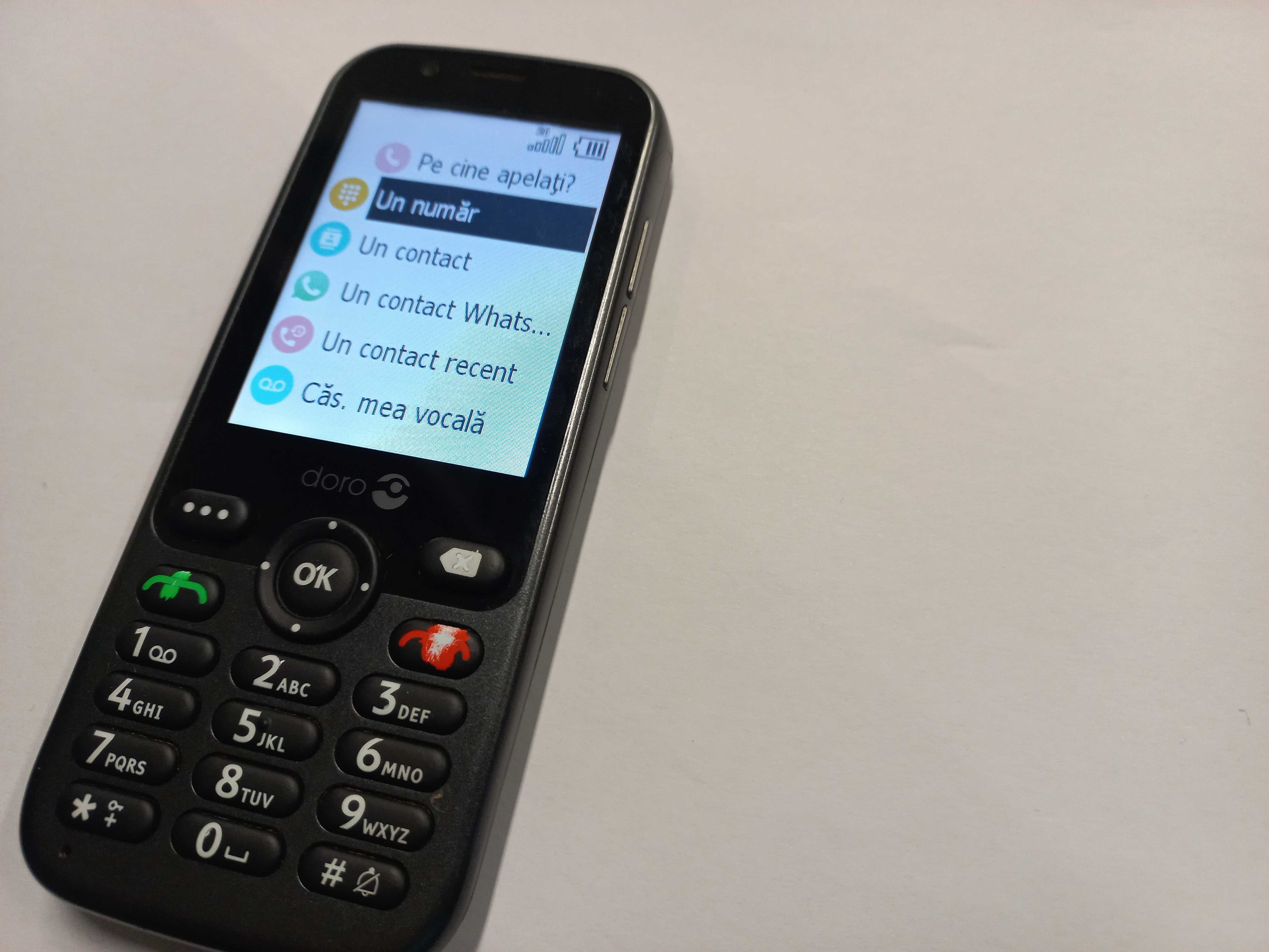 Telefon mobil Seniori Doro 7011 Dual SIM Butoane mari Romana -colectie