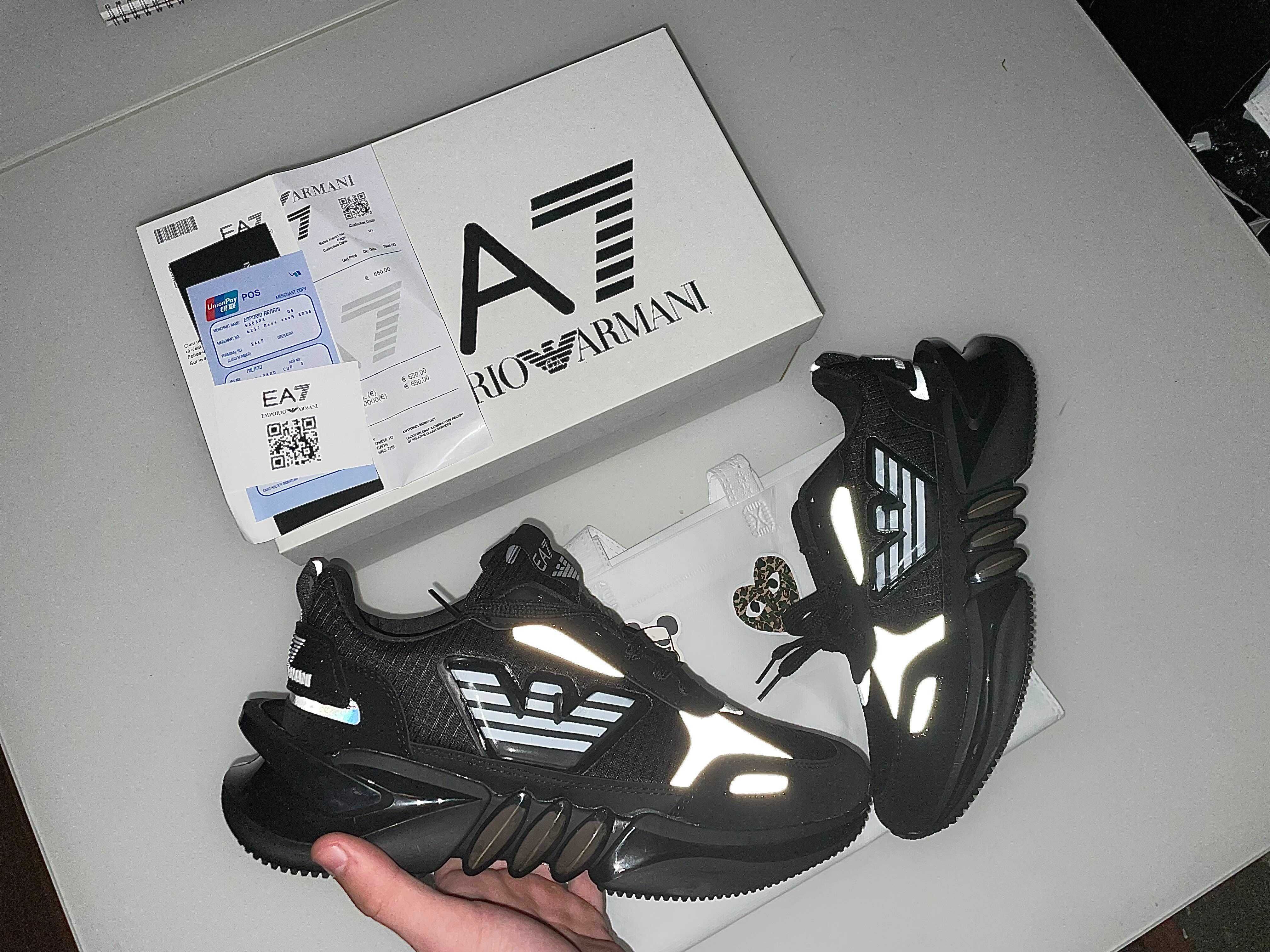 EA7 Armani Emporio Sneakers Black "reflective''