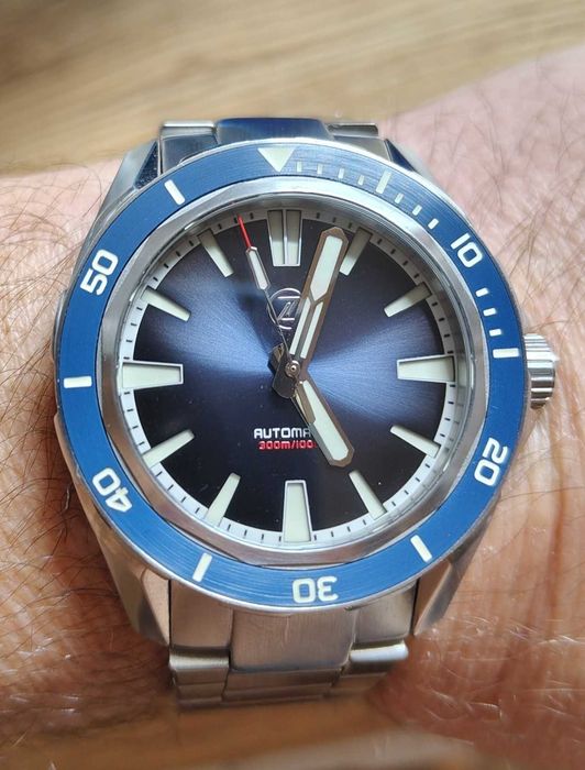 Zelos automatic 42mm Midnight blue, 300м дайвър, сапфир, керамика