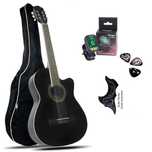 SET Chitara Clasica neagra 309-C 4/4 39" husa,curea,pene,acordor,corzi
