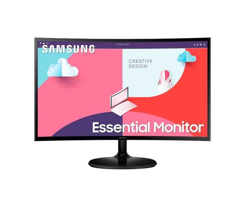 Monitor Samsung, S24C360EAU, LED, 24", FHD, Curbat, HDMI, Negru