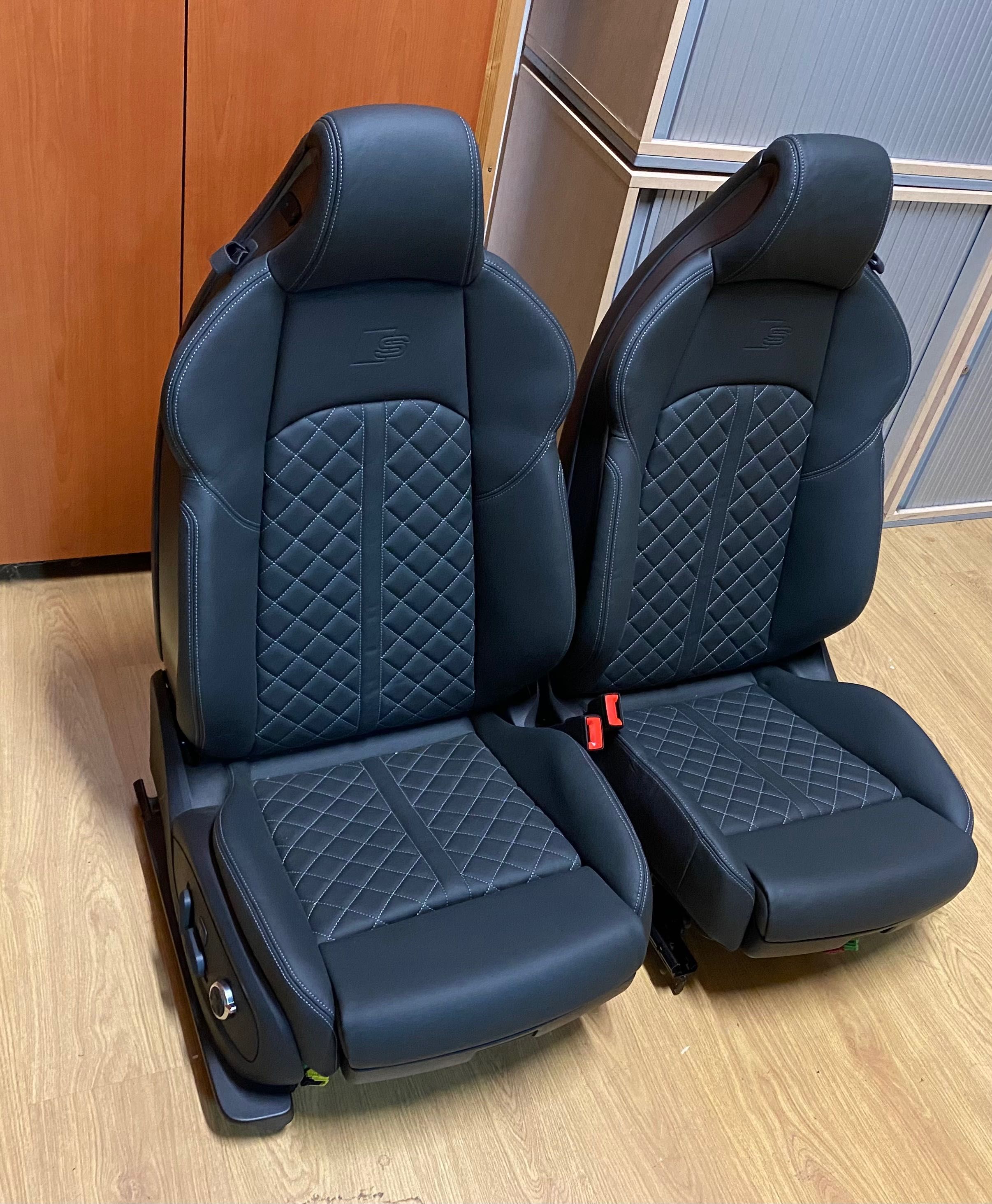 Scaune fata Audi RS5 RS4 S5 S4 A5 A4 B9 8W full piele S logo interior