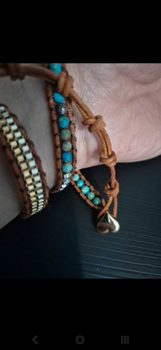 Brățară elegantă din malachit și jaspe – model "Hazel"