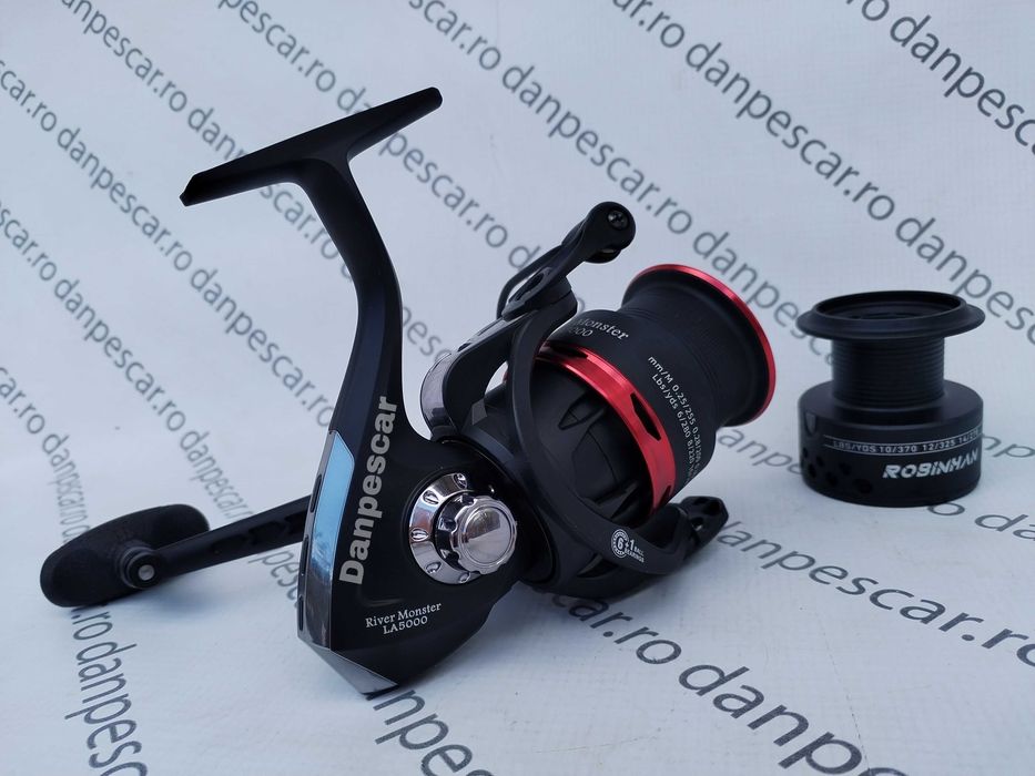 SET 2 Mulinete Feeder ROBINHAN RIVER MONSTER LA5000 tambur Long Cast