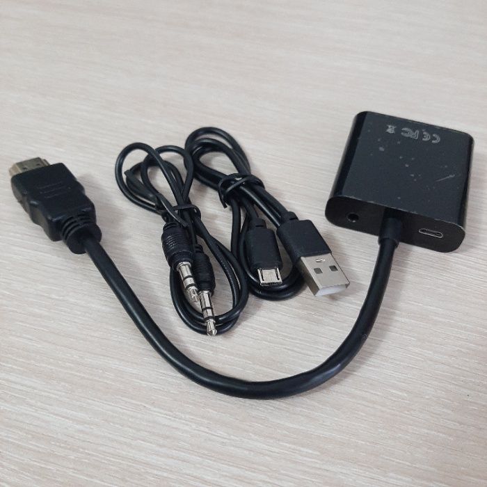 Переходник с HDMI на VGA для PS PSP плейстейшен плойка, с доп.питанием