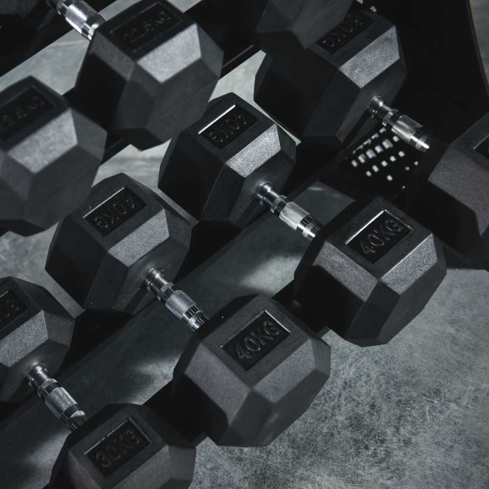 Дъмбели Хекс Pro , Фиксирани Гири HEX 2 × 40 кг, Dumbbells