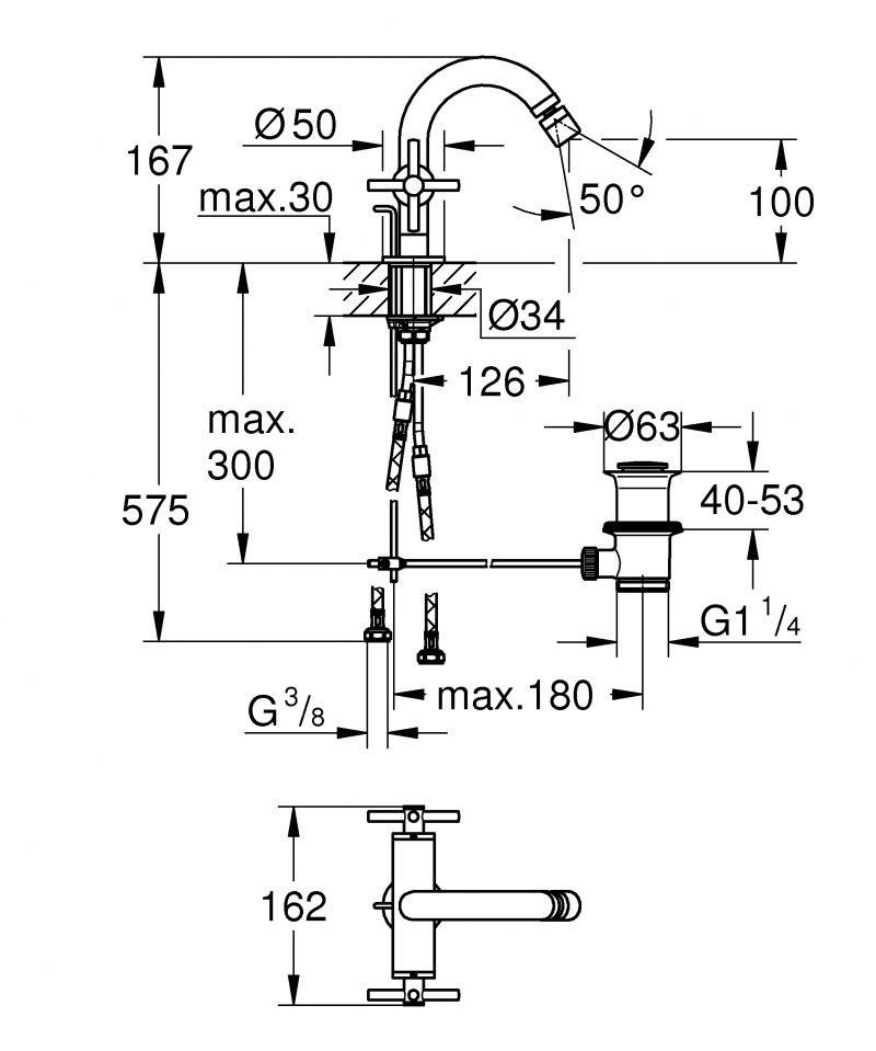 Baterie Grohe Bideu
