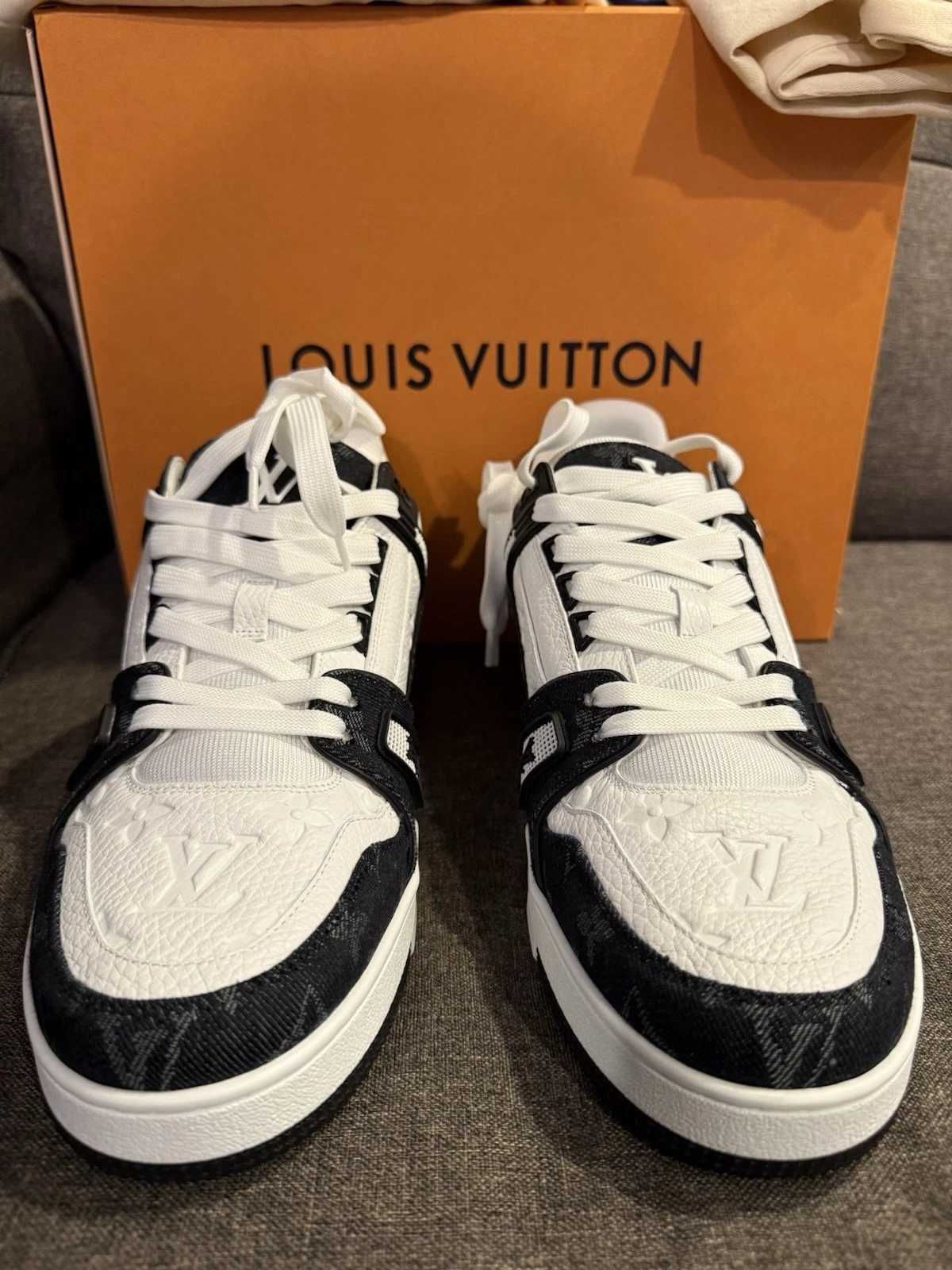 Adidasi Louis Vuitton Trainer Denim Black&White Unisex