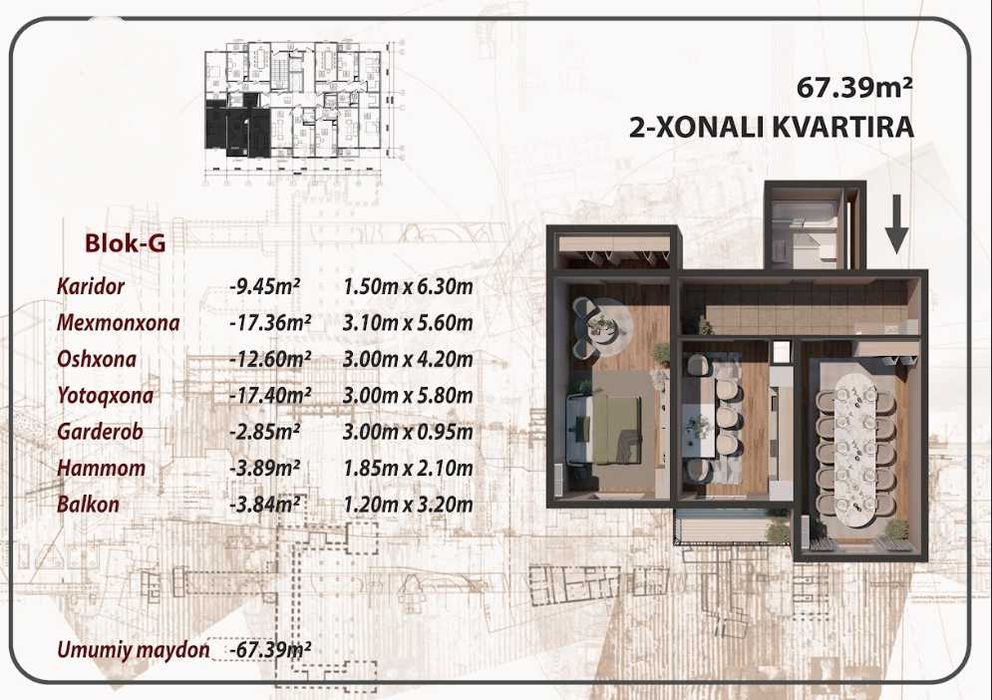 Заезжай и живи: квартира с ремонтом + паркинг и охрана 24/7 [БД]