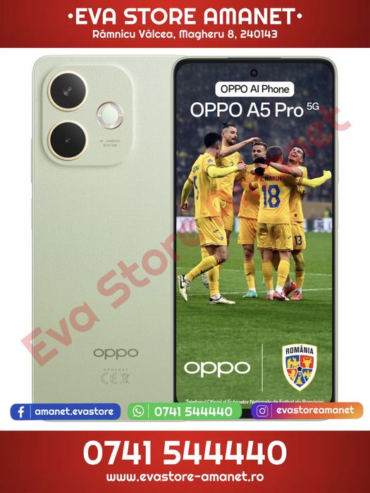 OPPO A5 Pro 5G Olive Green 256GB 8GB RAM Dual SIM - Produs nou
