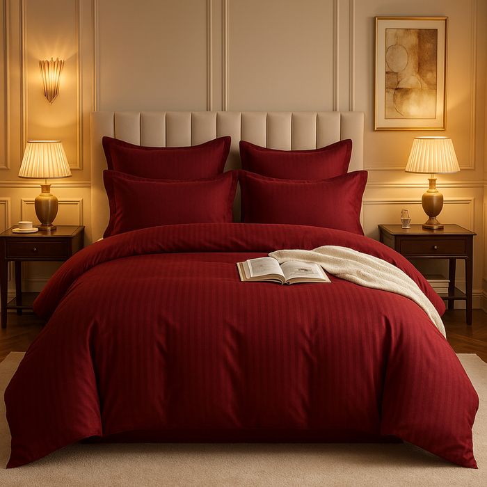 Lenjerie de pat ,Bumbac Damasc 6 piese ,Casa Pucioasa ,cearsaf elastic