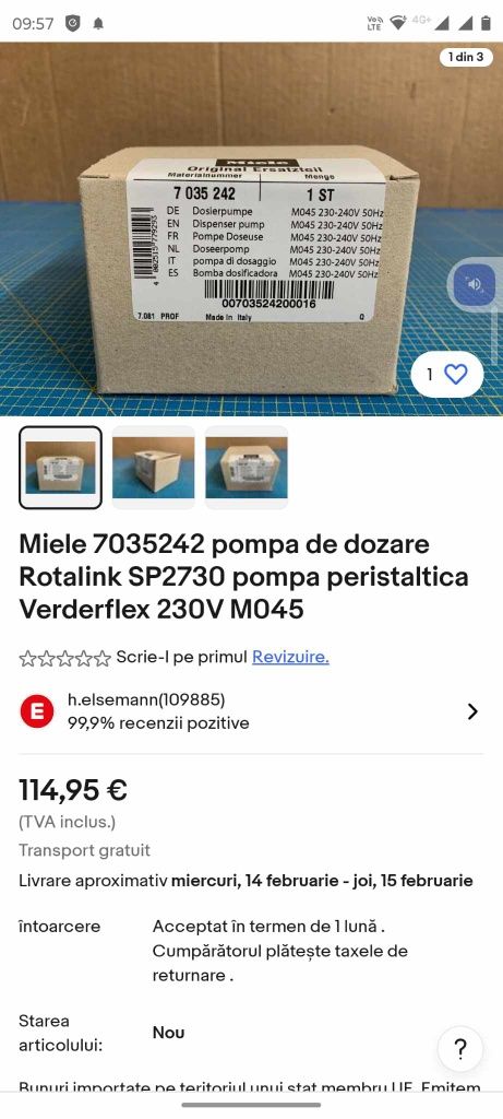 pompa de dozare Rotalink SP2730 , pompa peristaltica Verderflex 230V M