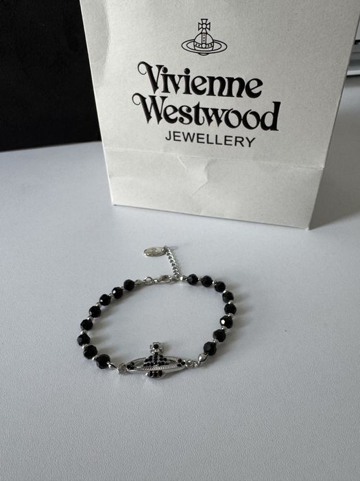 Bratara Vivienne Westwood Black Crystal