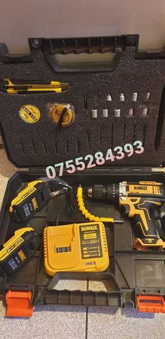 Masina de insurubat si gaurit Dewalt cu 2 baterii 36V 5ah, noua