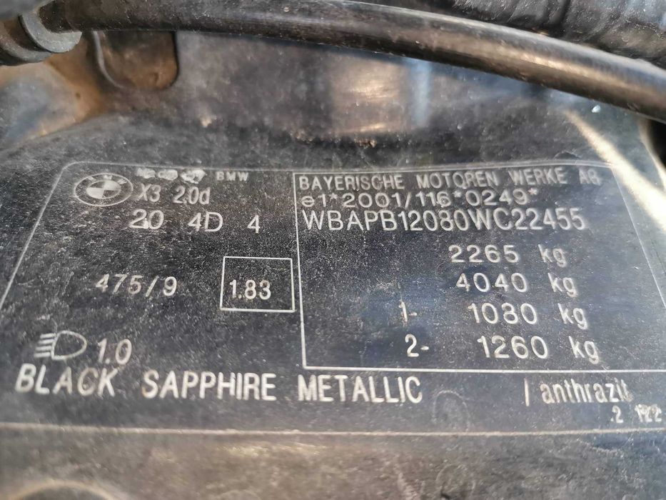 BMW X3 2.0d 150кс НА ЧАСТИ