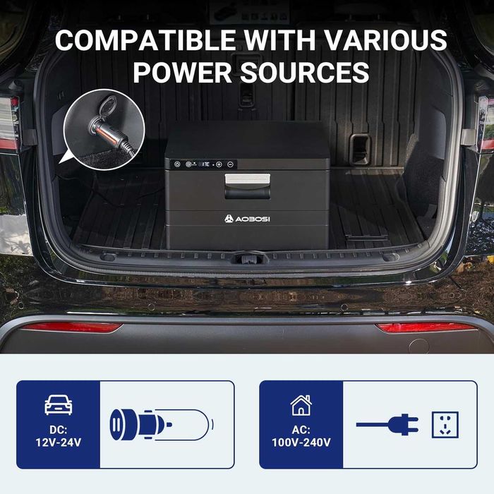 AAOBOSI 31L чекмеджен хладилник 12/24V с APP управление