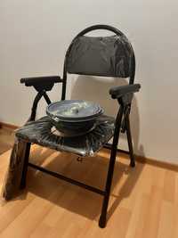 Кресло-стул с санитарным оснащением с крышкой (складной биотуалет)