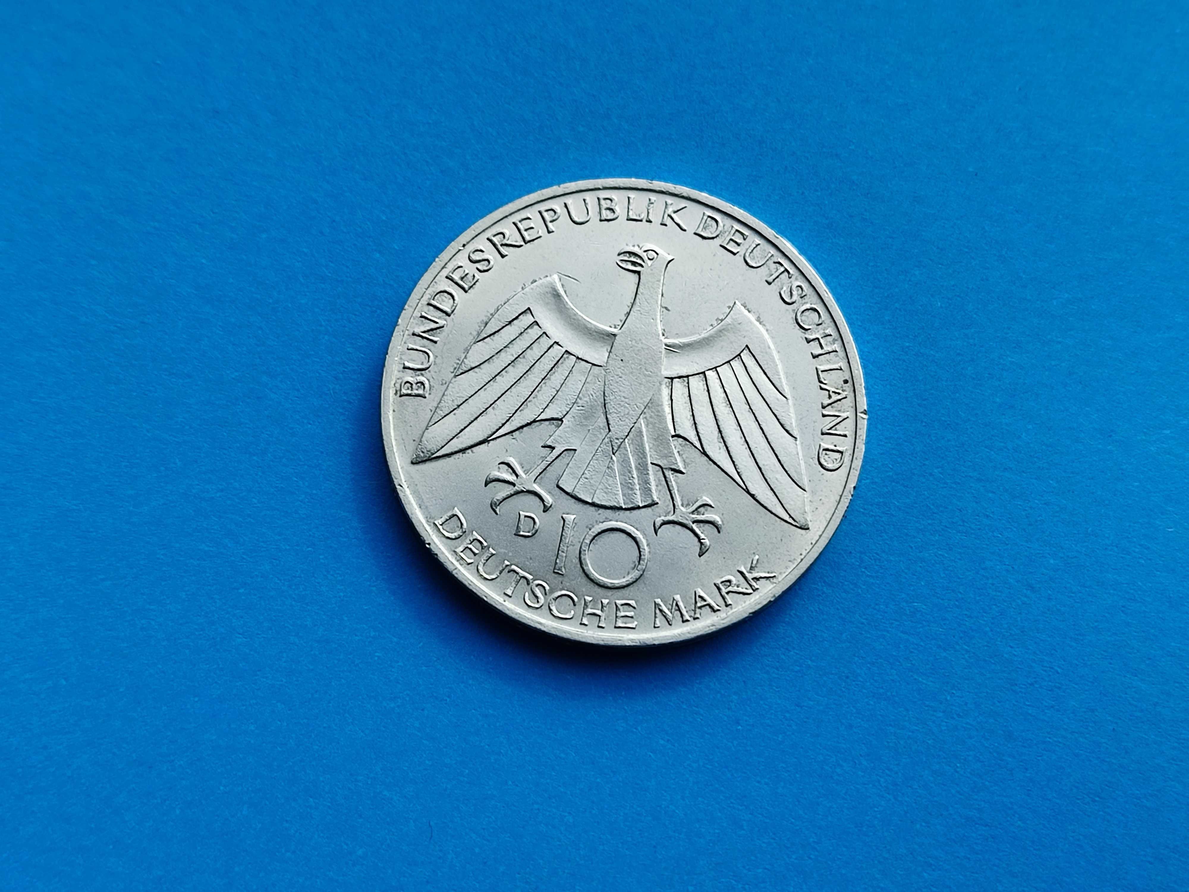 10 Mark 1972 lit. D -Germania-Argint-stare forte buna