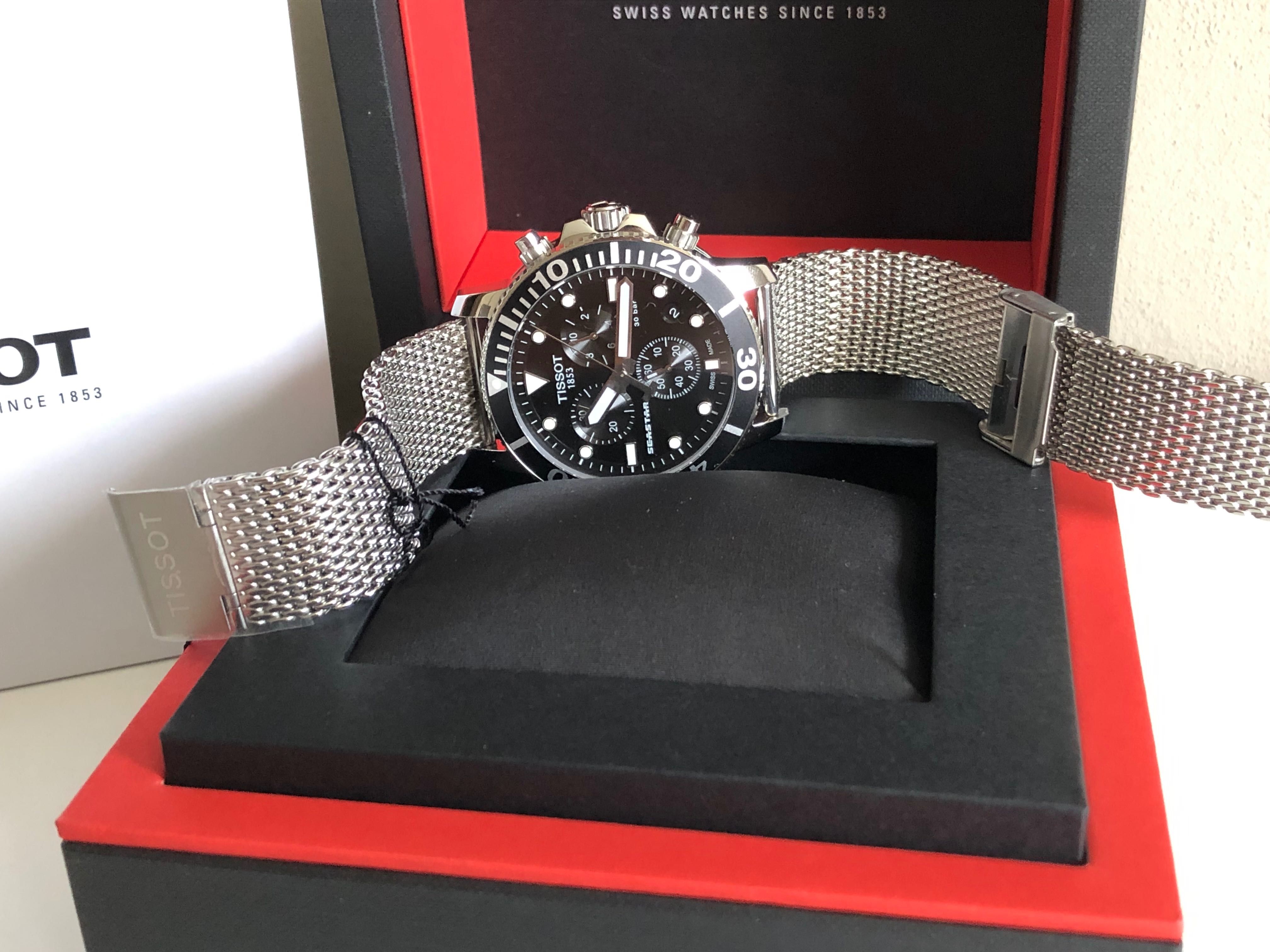 Ceas Tissot Seastar 1000 Chronograph Metalic Black