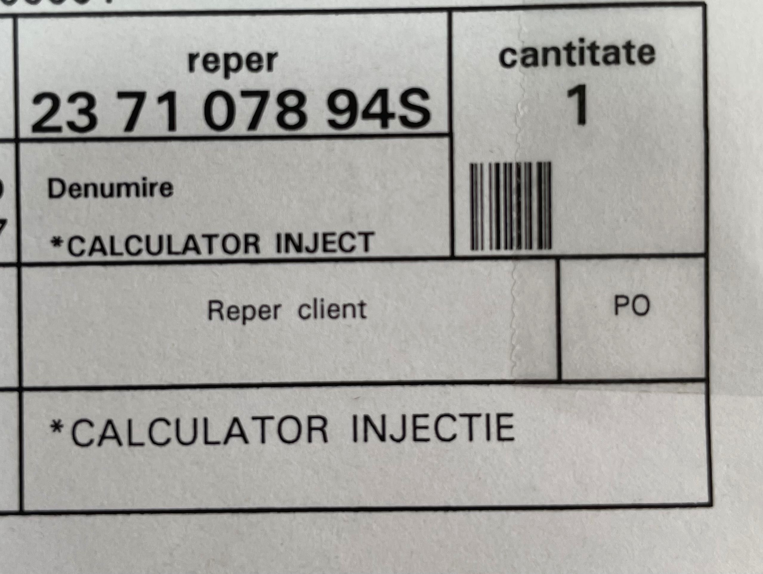 Calculator Injectie