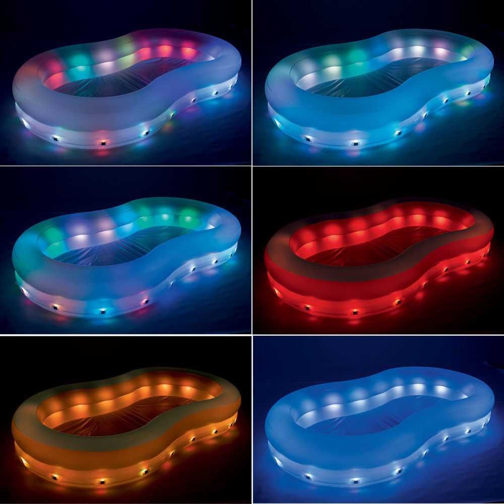 Piscină gonflabilă CU LUMINA LED colorata pentru copii - NOUĂ sigilată