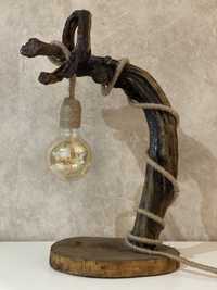 Рустик нощна лампа - ръчно направена