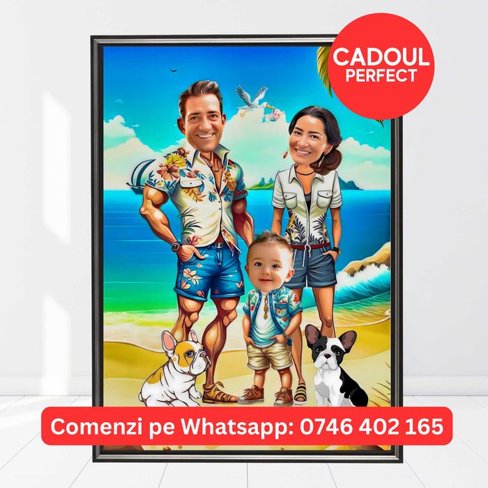 Tablouri Portrete Caricaturi Personalizate, Cadouri El Ea Iubit Iubita