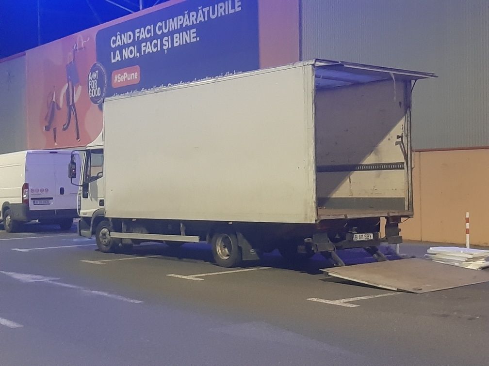 Transport Marfa camion 7,5 tone Mobila relocari duba lift transpalet