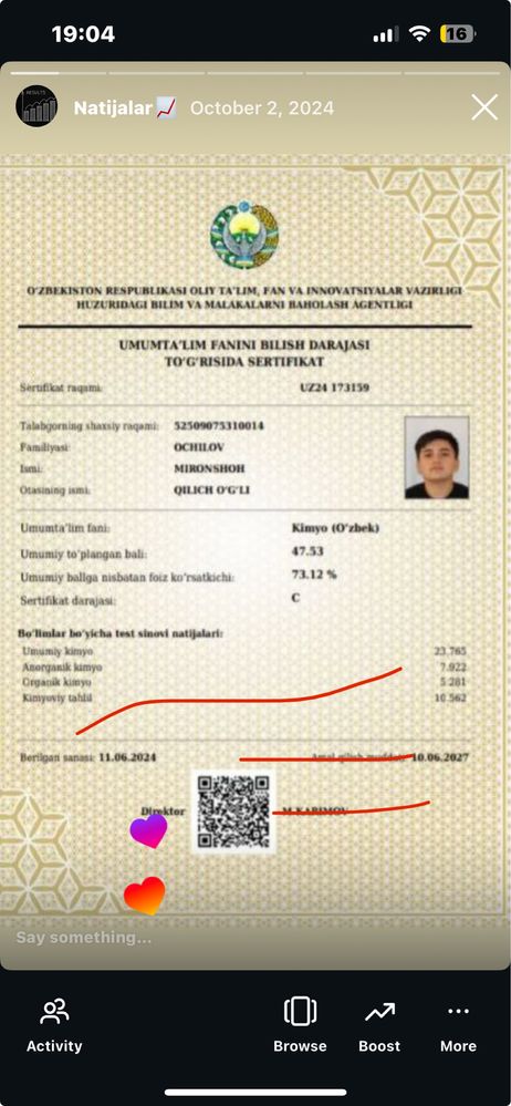 Kimyo fanidan repetitor online