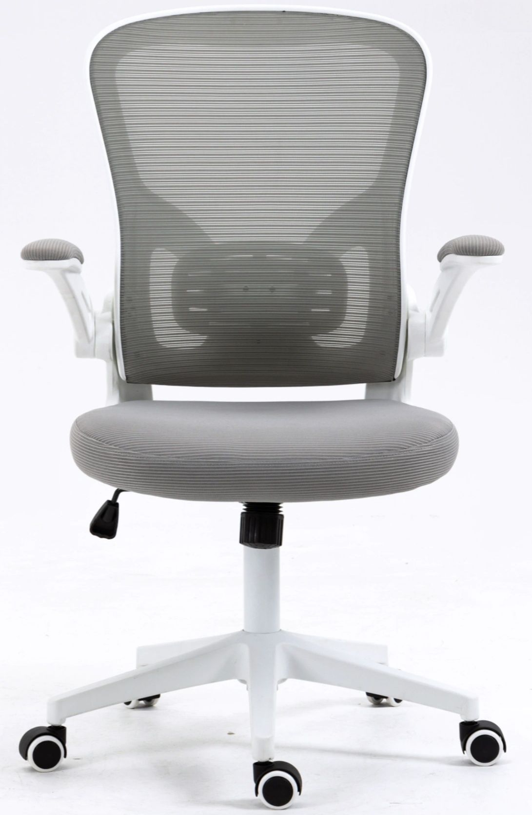 Офис стол Rollo Grey, Сив с Бяла основа