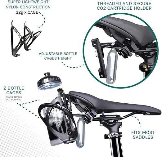 Suport dublu pentru bidon VeloChampion pentru bicicletă