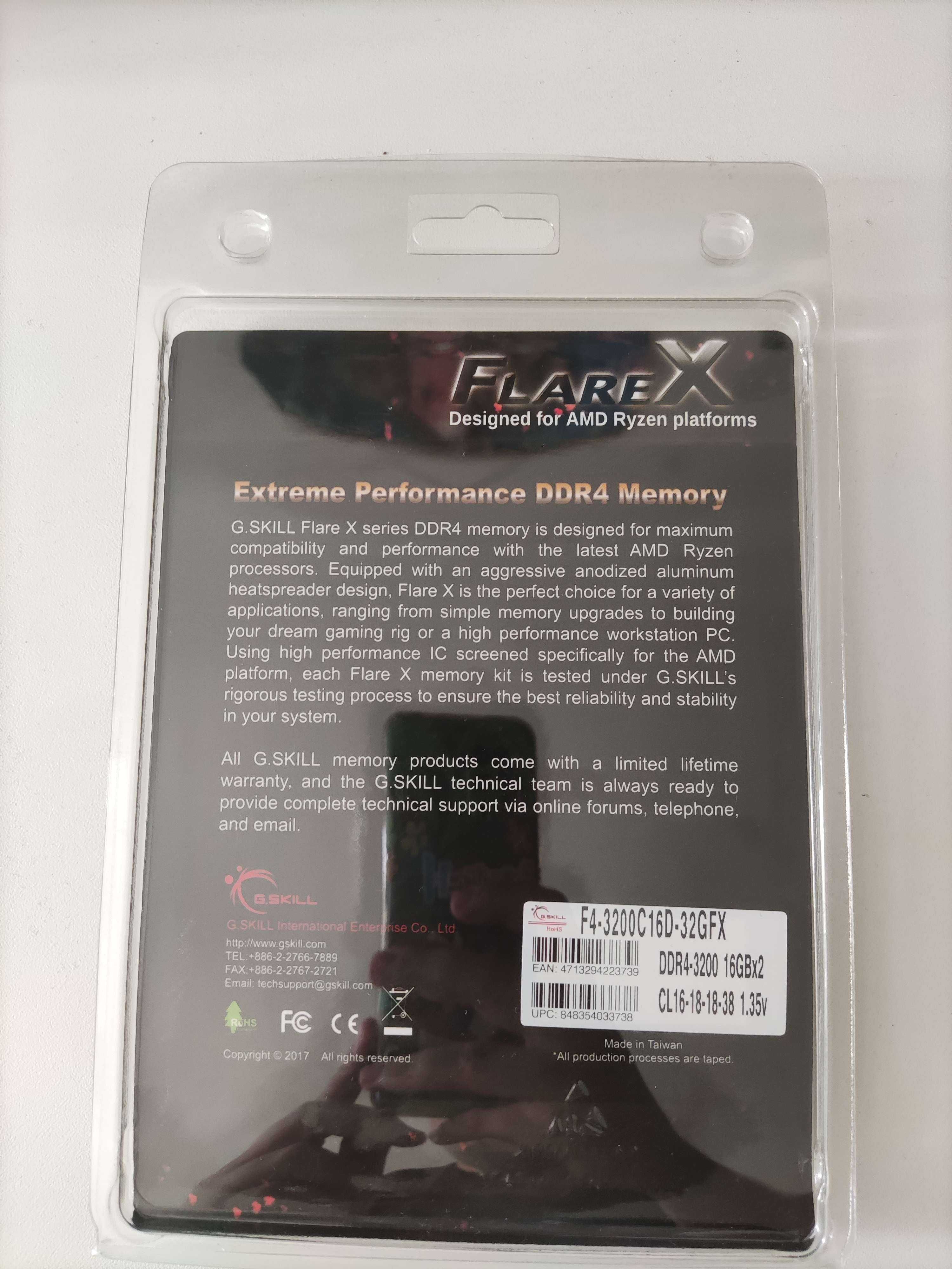 G.Skill Flare X DDR4 2x16GB 3200MHz CL16 – 32GB RAM