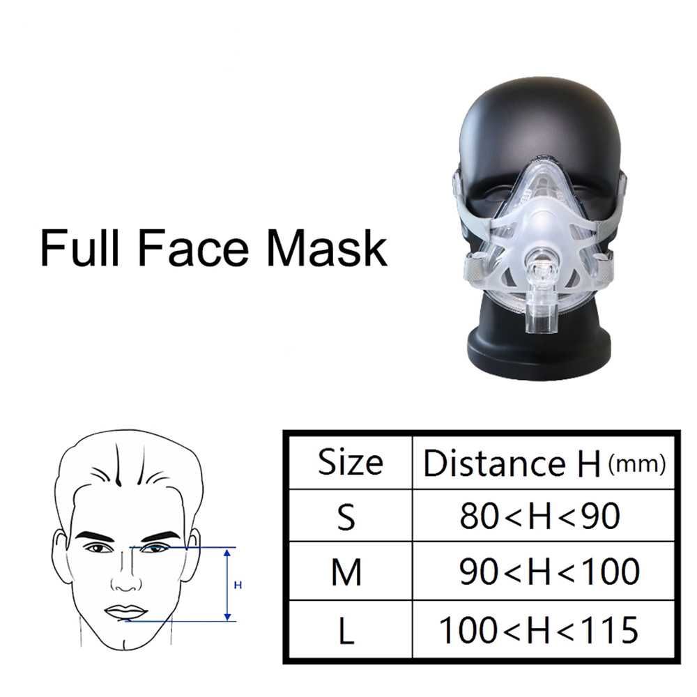 Full Face Маска за сънна апнея, за всички CPAP / ЦПАП апарати + каишка
