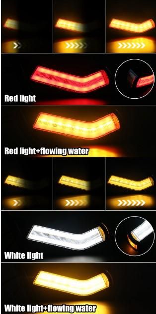 Комплект 2 броя led странични лампи 12-24V червен/бял