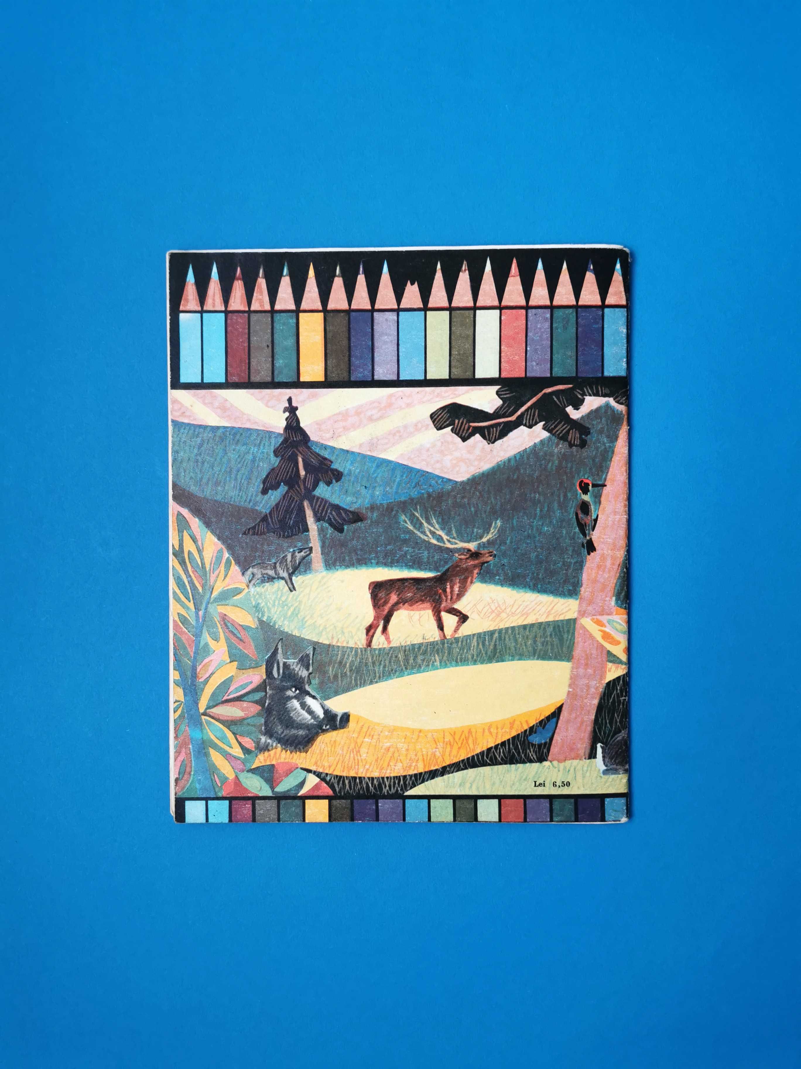 Carte veche de colorat Pădurea Colorată Vasile Filip 1977 Junimea