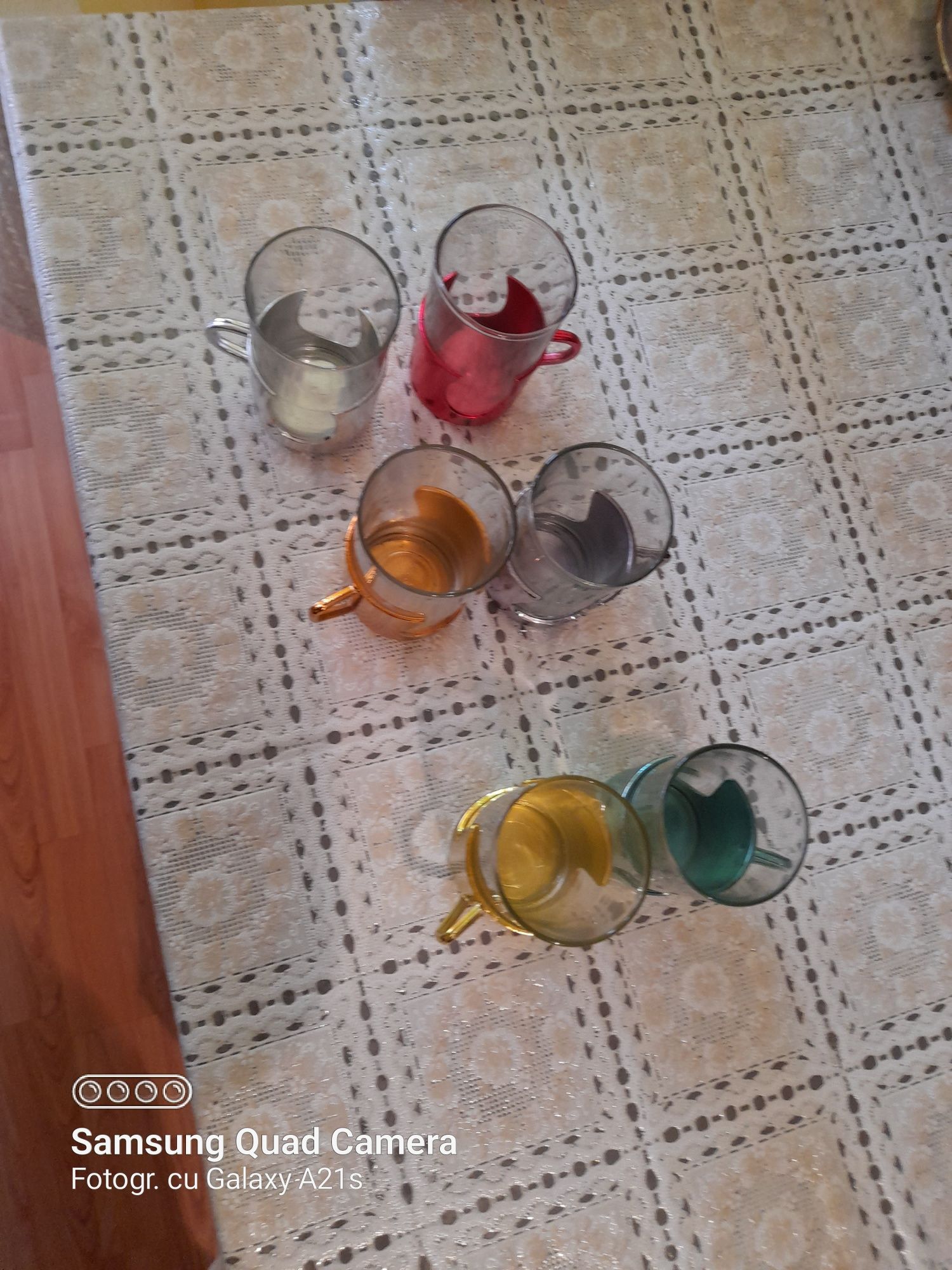 Set pahare cristal+ set serviciu de cafea portelan