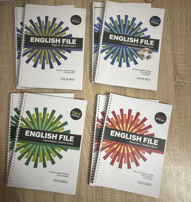 English File, Family and Friends, Fly High, Solutions, Grammar in Use