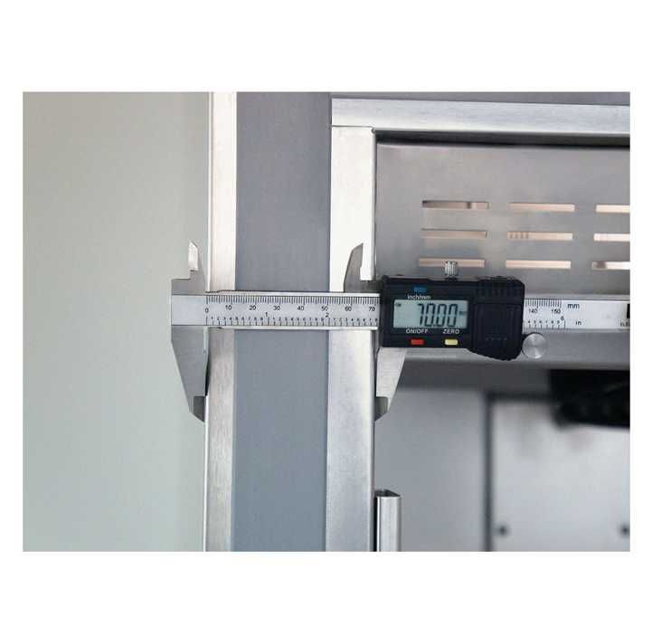 Хладилен шкаф от неръждаема стомана, за количка за тави 60x40см