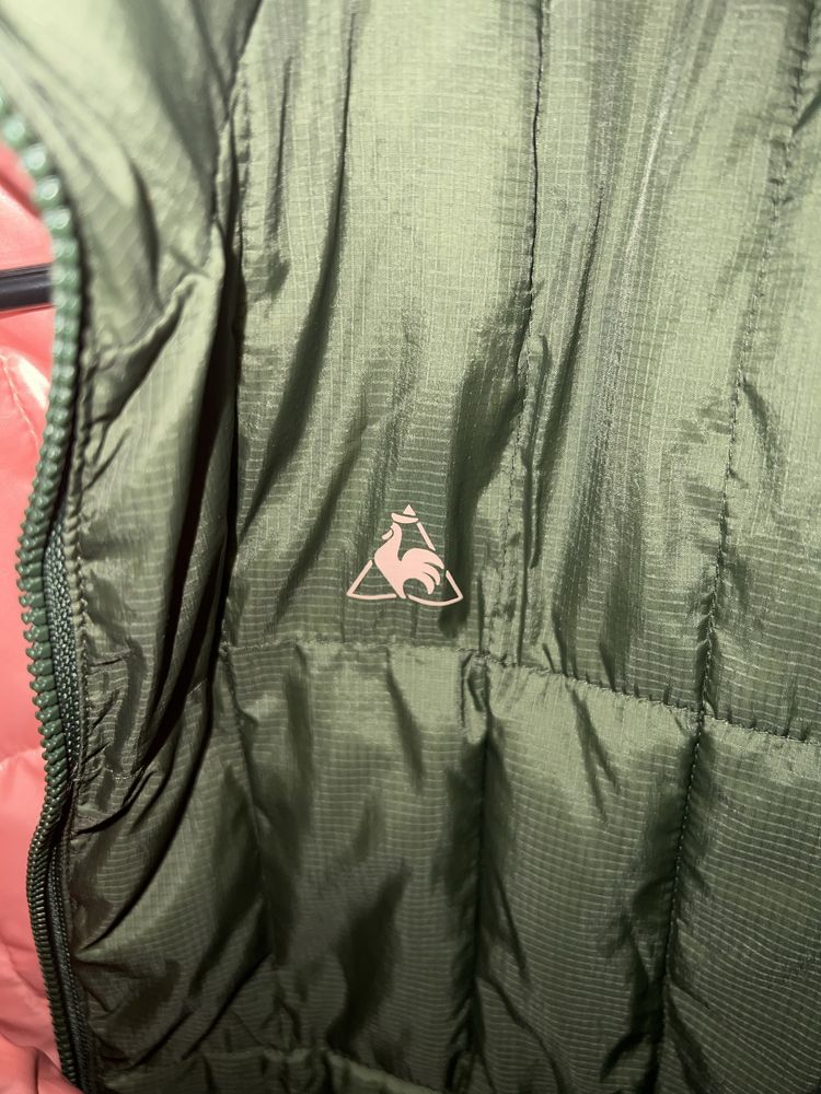 Geaca Le Coq Sportif roz cu 2 fețe