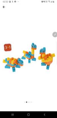 Jucarie Chicco App set 30 piese constructie 3D Dinozauri, 12luni+