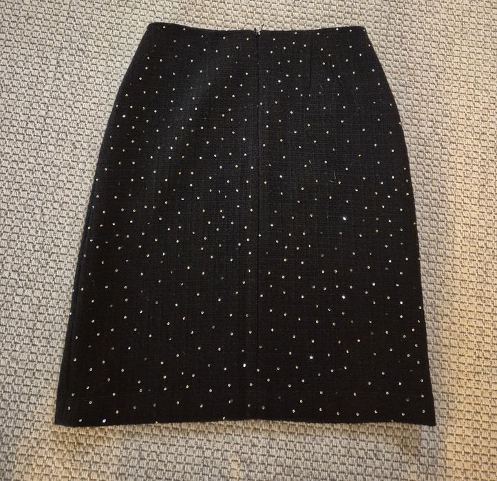 Fusta  Ann Taylor cu paiete, cu lână.