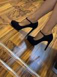 Pantofi MUSETTE,tipMARY JANE, piele intoarsa, inalti dar super comozi.
