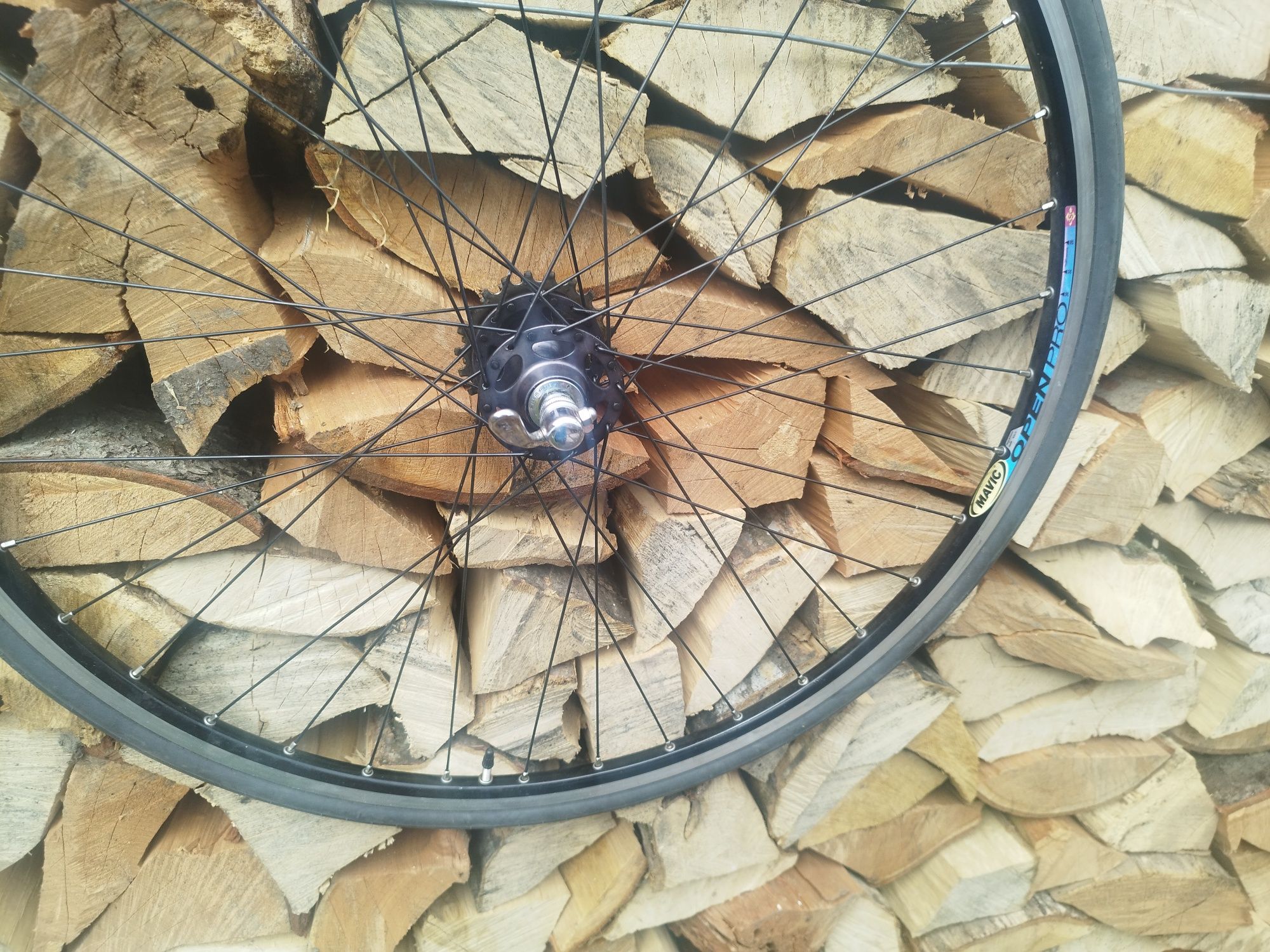 Roti cursiera vintage Mavic Open Pro, Dura Ace black 1 st. gen.