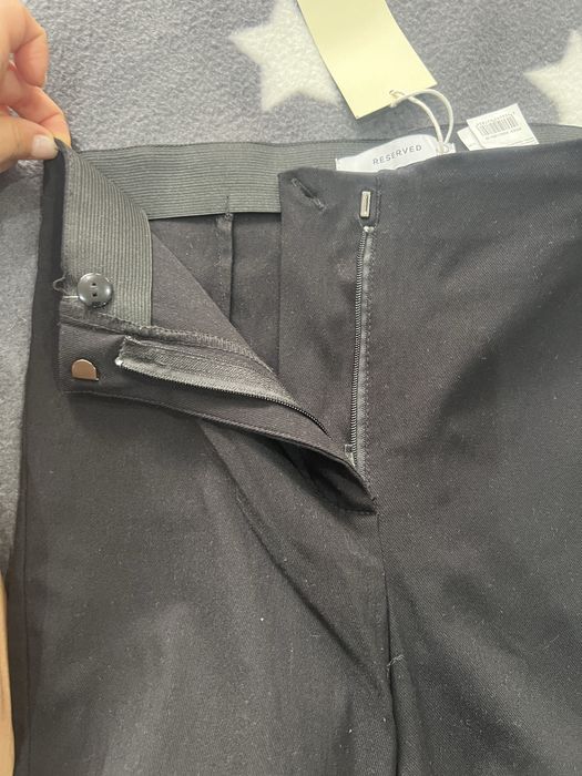 Черен еластичен панталон