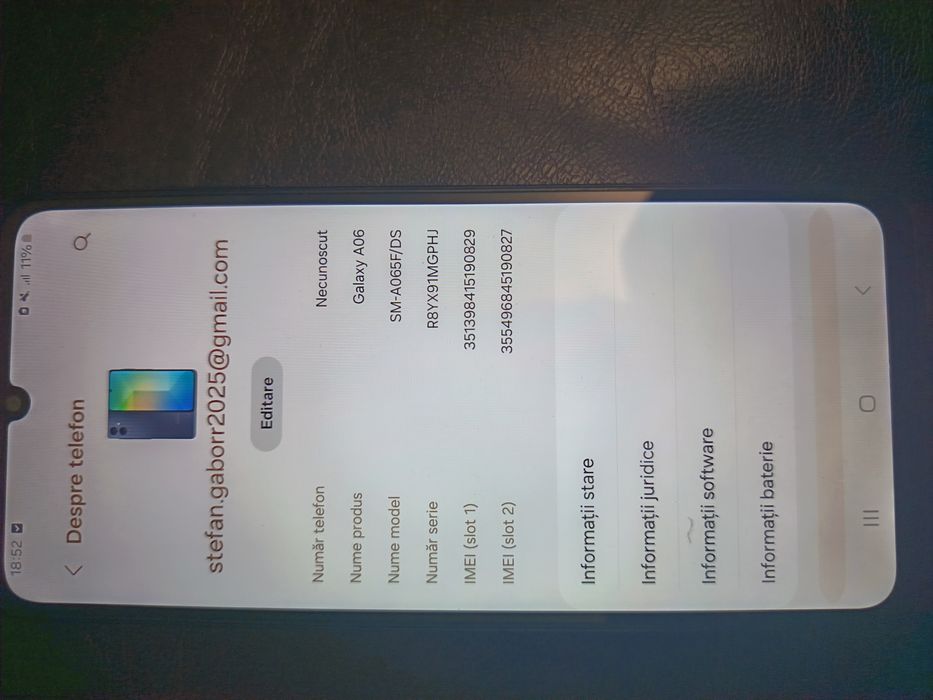 Vand Schimb urgent Samsung A06 Aproape nou