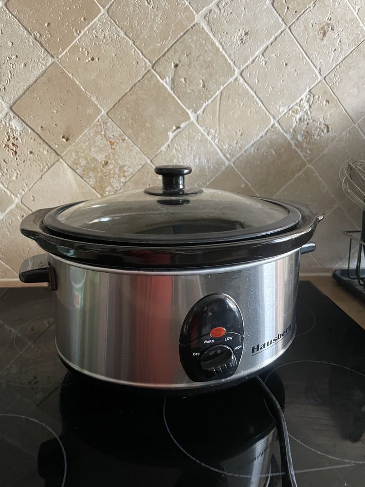 Oala electrica slow cooker cu capac de sticla